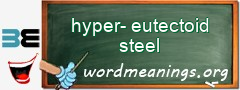WordMeaning blackboard for hyper-eutectoid steel